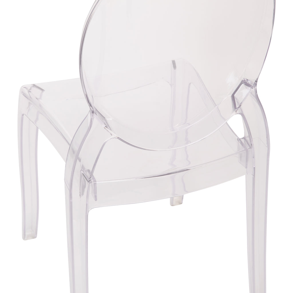 Set of 4 Transparent Resin Ghost Chairs Q673