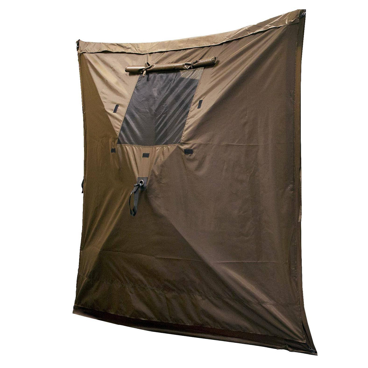 Brown Portable Canopy Shelter with Quick Set Wind & Sun Panels W39053