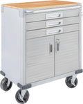 Granite Gray Rolling Storage Cabinet with Drawers F3678