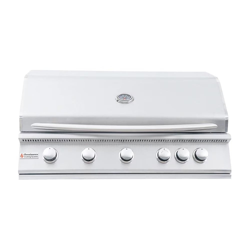 40-Inch 5-Burner Built-In Propane Gas Grill With Rear Infrared Burner F612