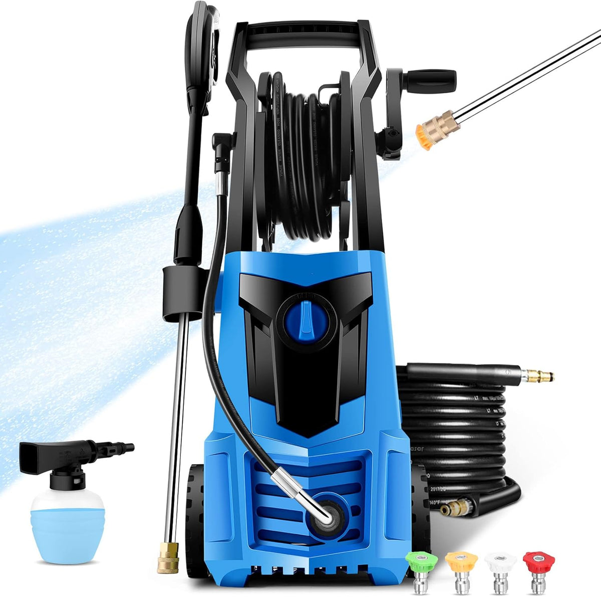 Green Electric Pressure Washer with 4 Nozzles S754489