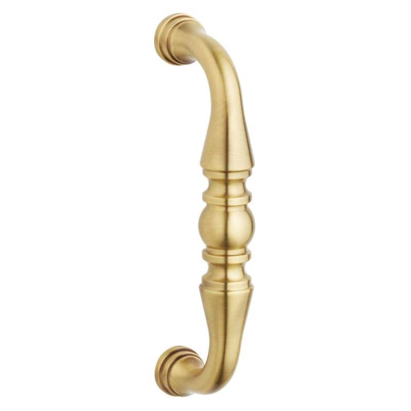 Satin Brass and Brown 6 inch Door Pull Q6526