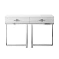 High Gloss Stainless Steel 2 Drawers Console Table S169