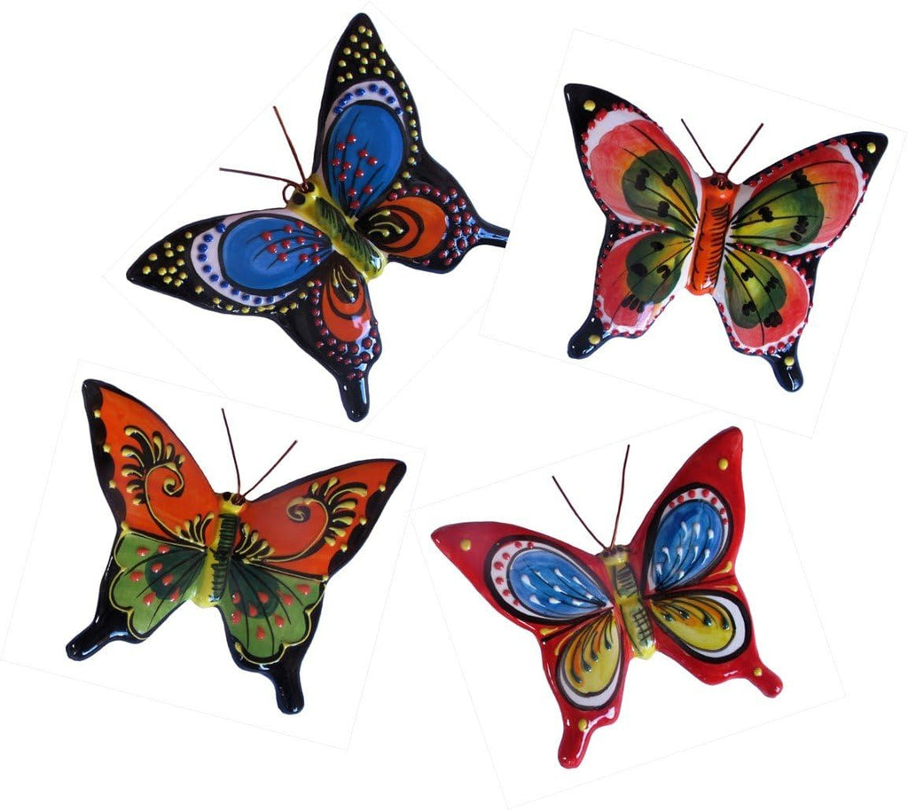 4-Piece Multicolor Butterfly Wall Hangers Set B1468
