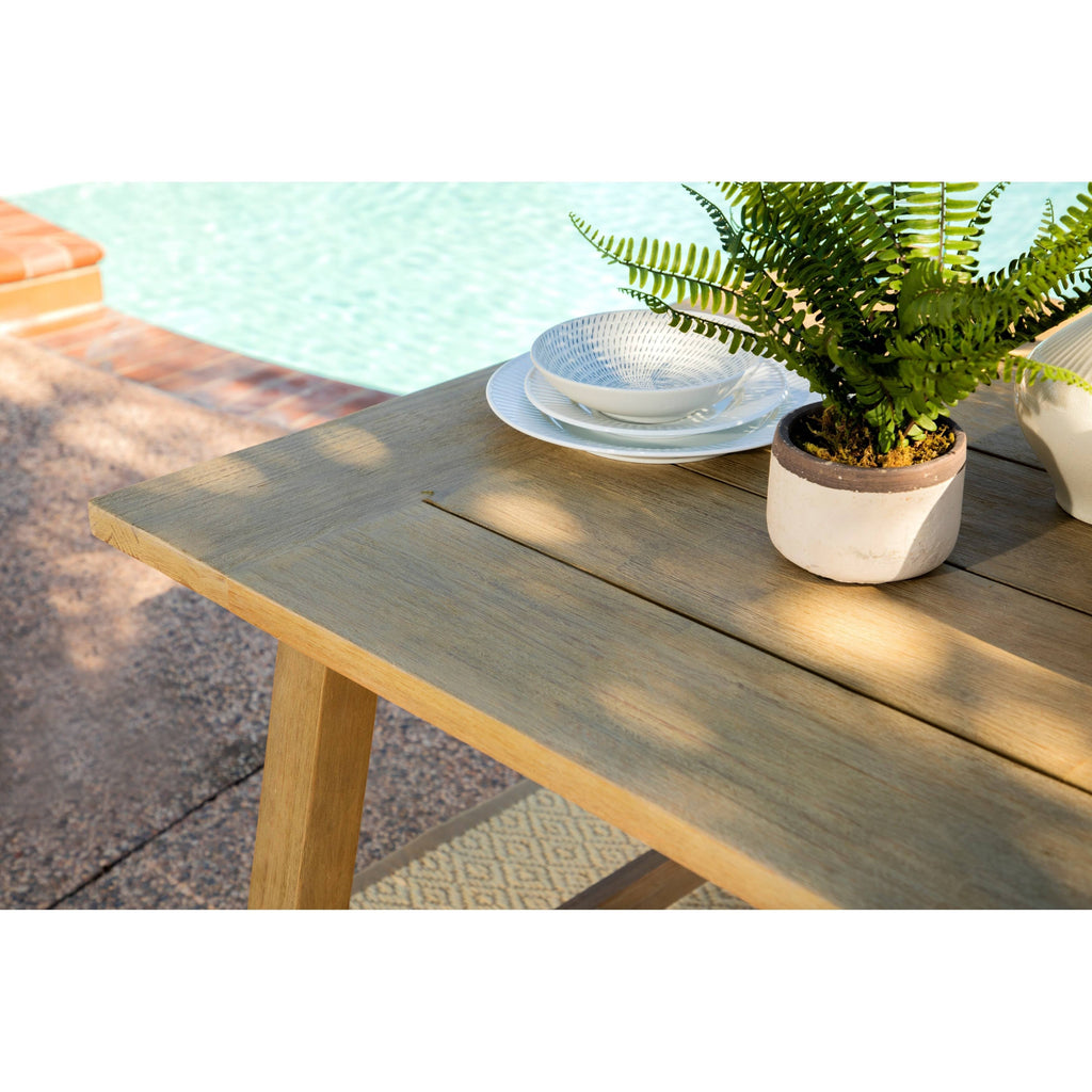 Rectangular Eucalyptus Wood Outdoor Dining Table B2802