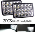 4x6 Inch LED Headlights Sealed Beam Rectangular 45W High/Low Beam Universal Pack of 2 N8727