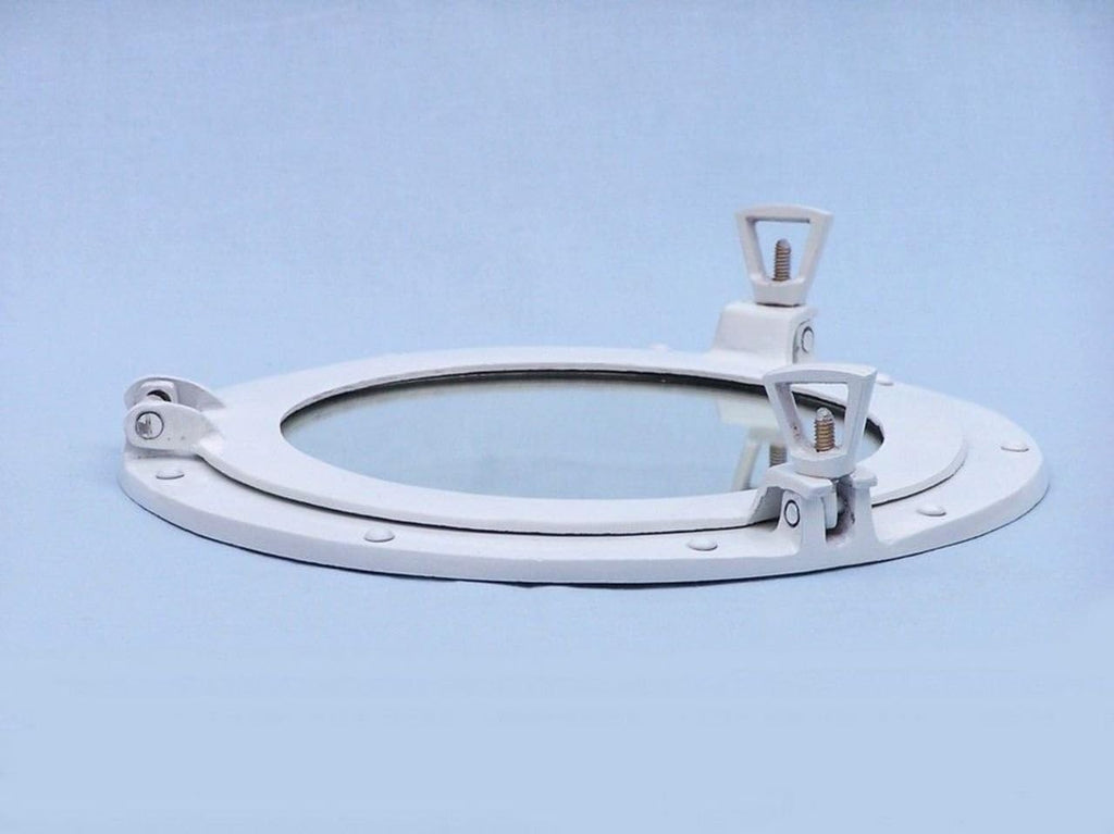 Brass Ship Porthole Window 15-White Nautical Home Decoration G479457