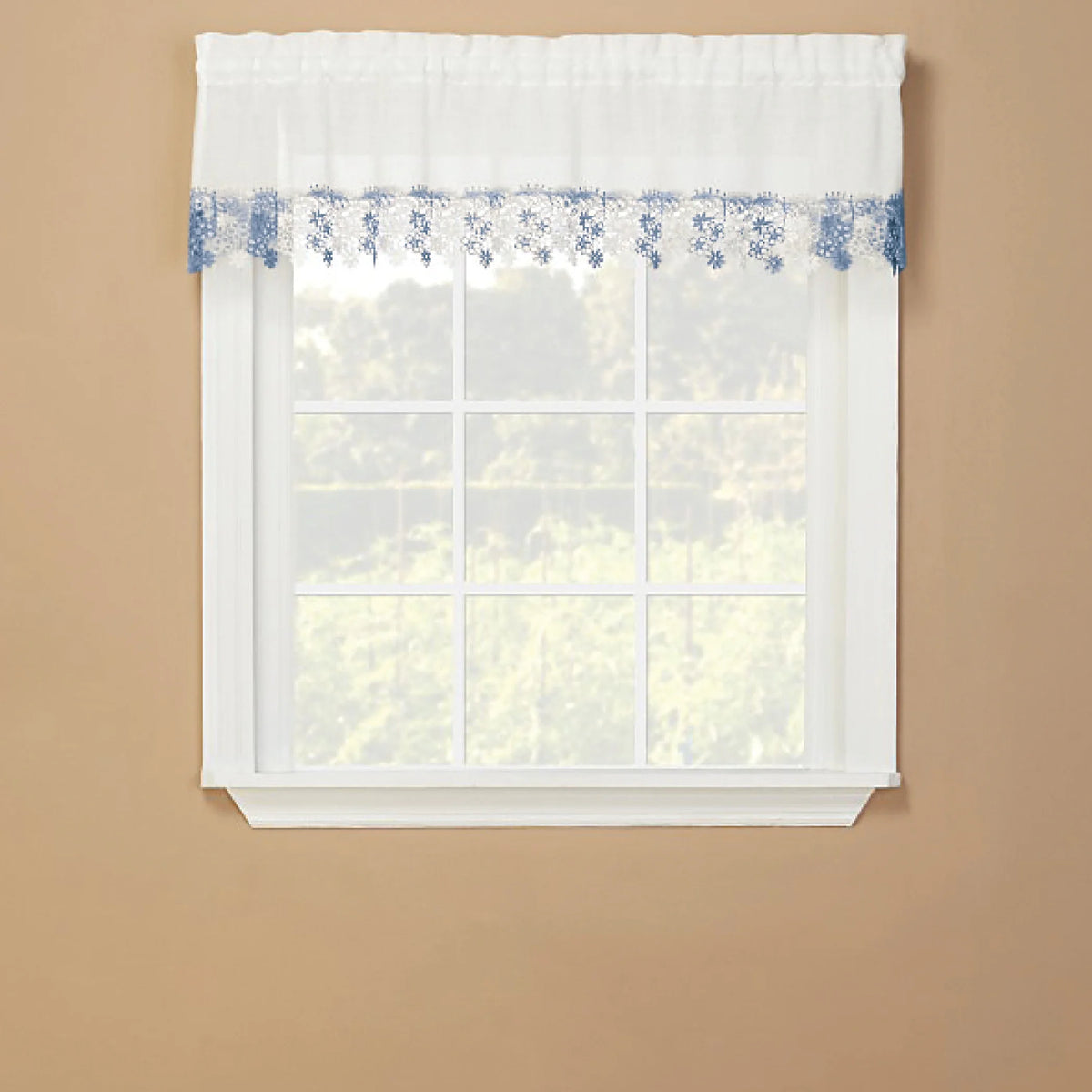 Blue Swag Valance J827