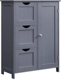 White Bathroom Storage Cabinet with 3 Drawers and 1 Shelf G69222