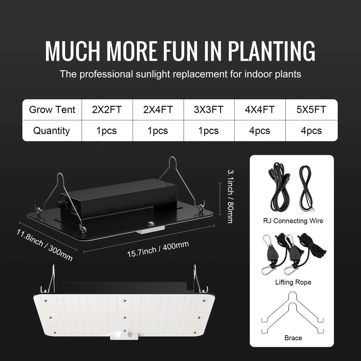 150W LED Grow Light Full Spectrum Indoor Plants W42219