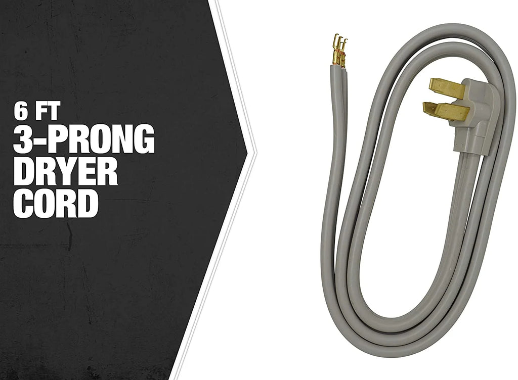 6' 50-Amp 3-Wire Range Power Cord S8722