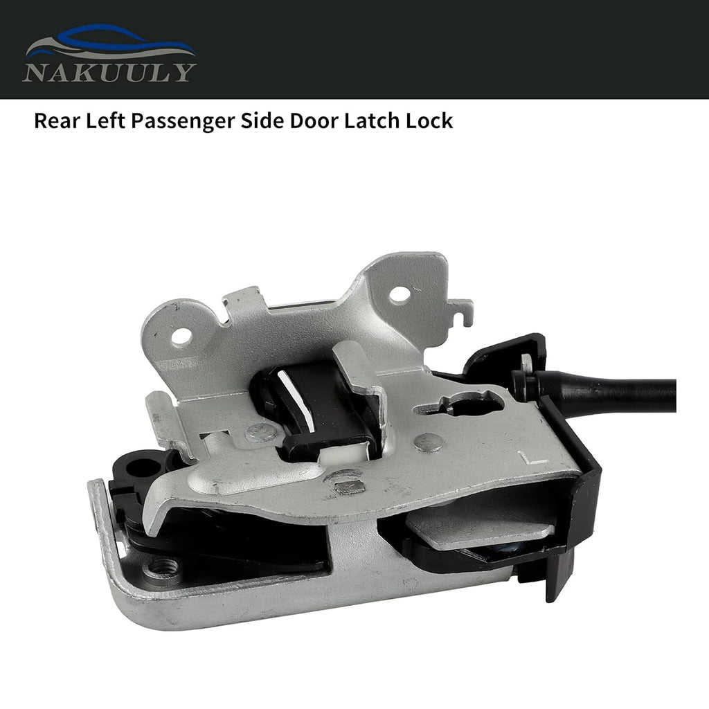 Left Driver Side Rear Door Lock Latch & Cable Assembly Pack of 2 T2726