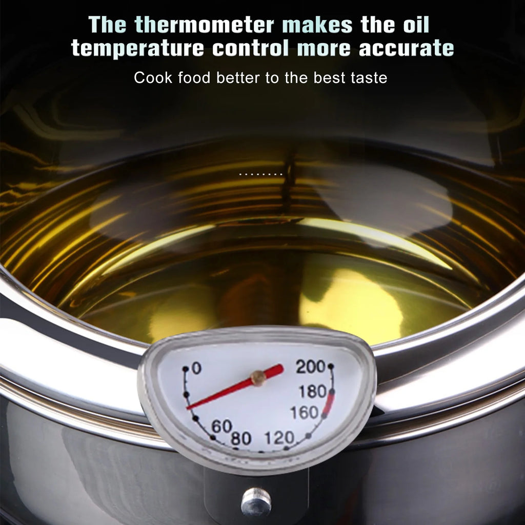 Steel Japanese Style Fryer With Thermometer And Pot T72398