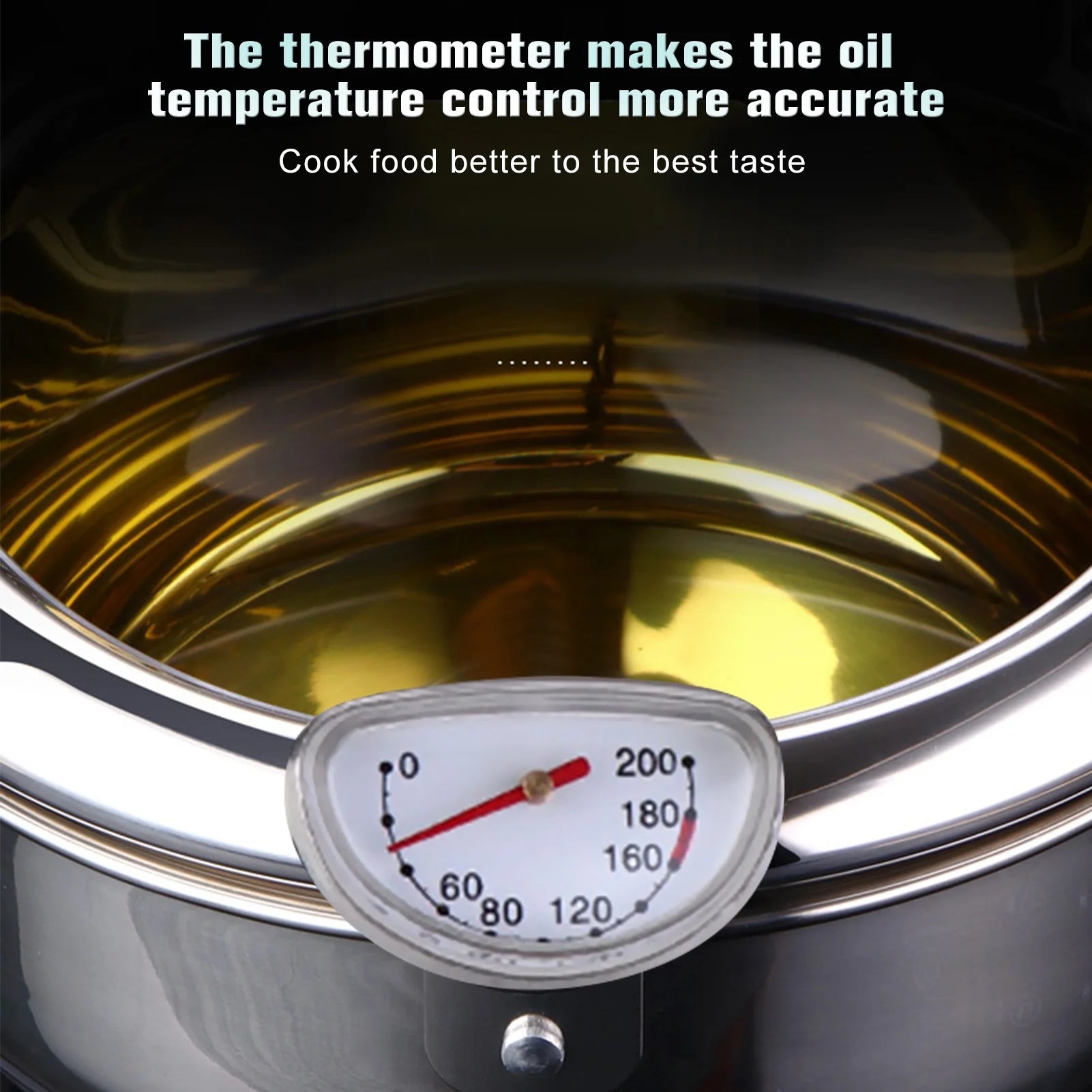 Steel Japanese Style Fryer With Thermometer And Pot T72398