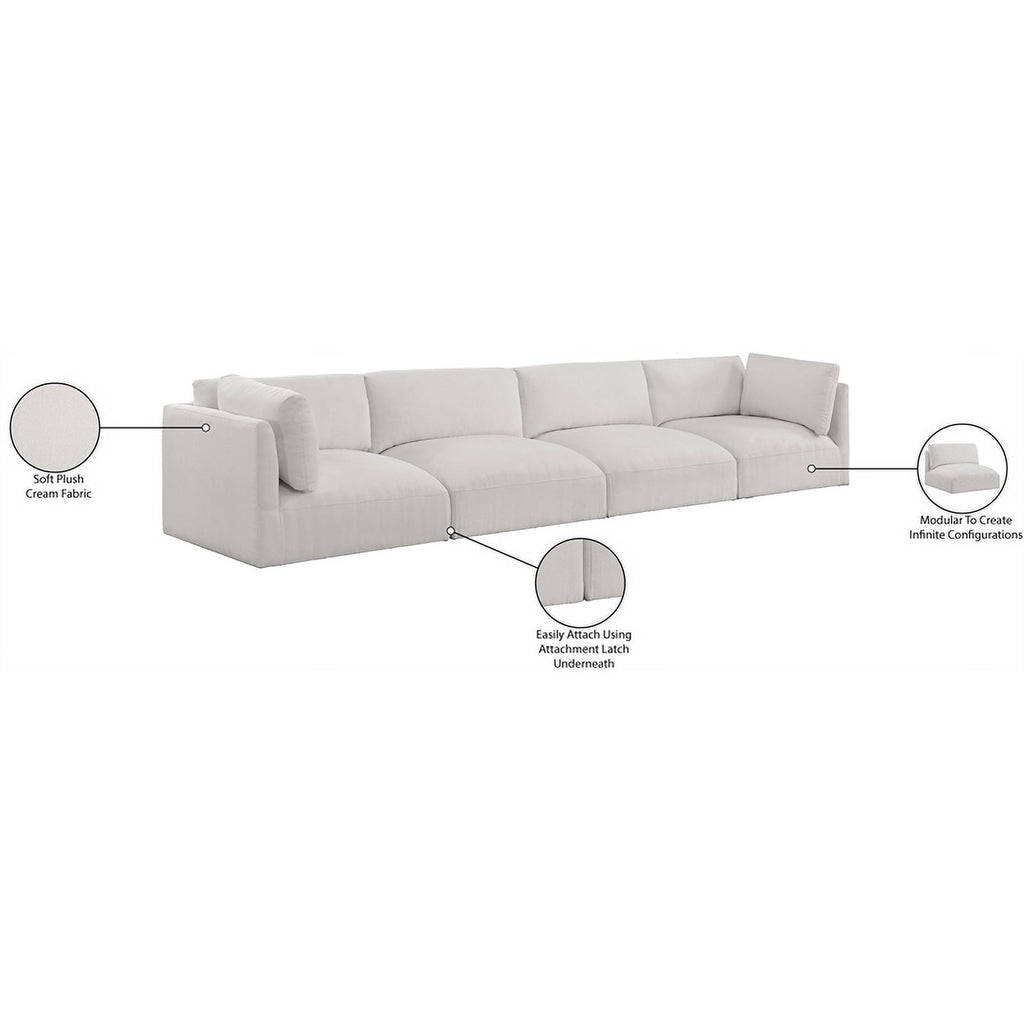 Cream Fabric Modular Sofa Q945971