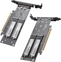 Quad NVMe PCIe 4.0 Expansion Card for 4 NVMe M.2 SSD 2280, Pack of 2 G315