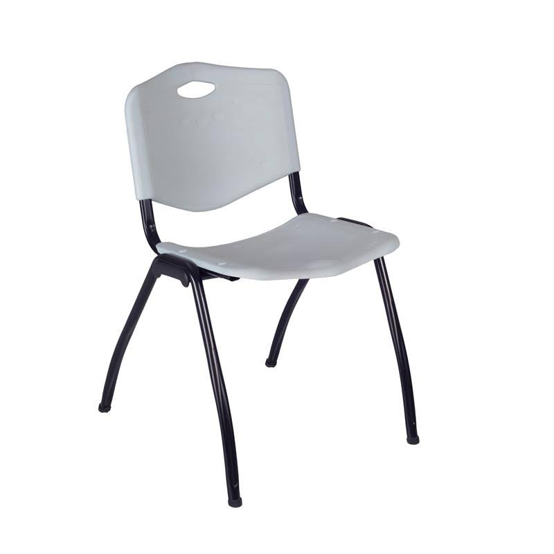 Round Breakroom Table with 4 Stack Chairs L4934