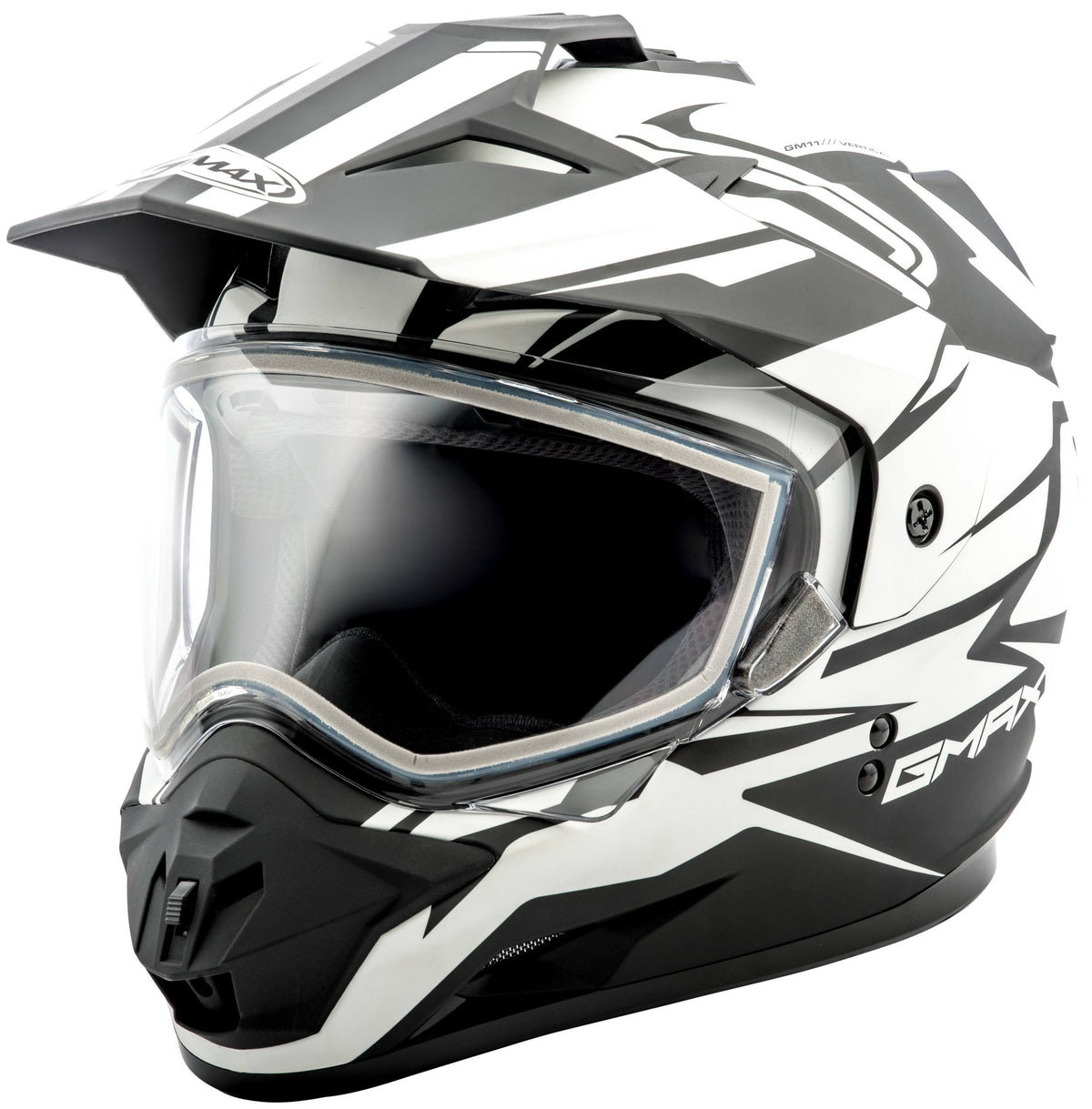 Flat Black White Snow Sport Helmet U1572