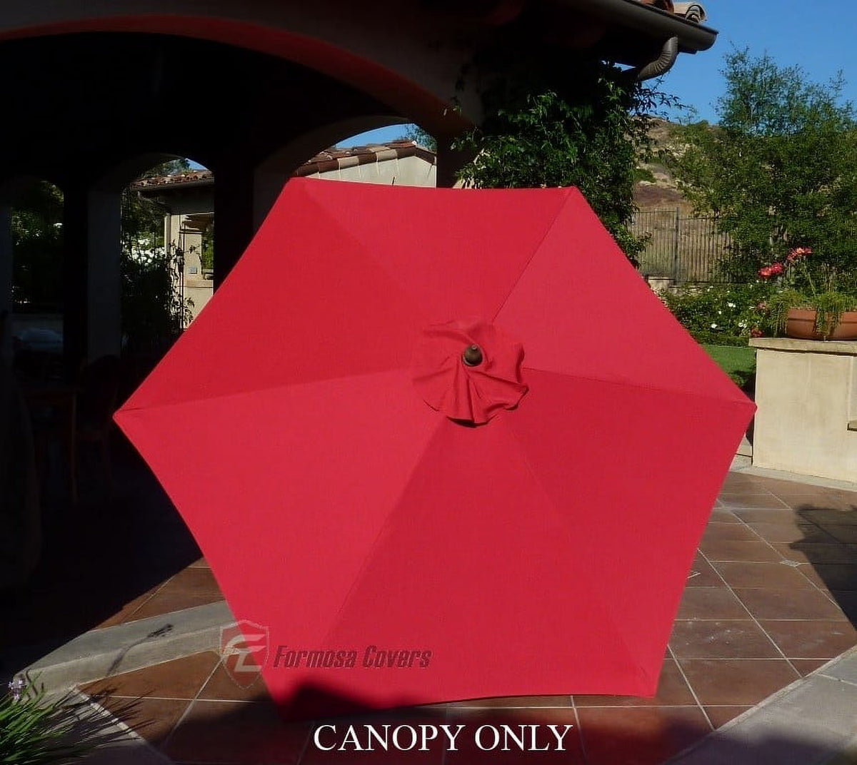 9ft Red Umbrella Replacement Canopy M785