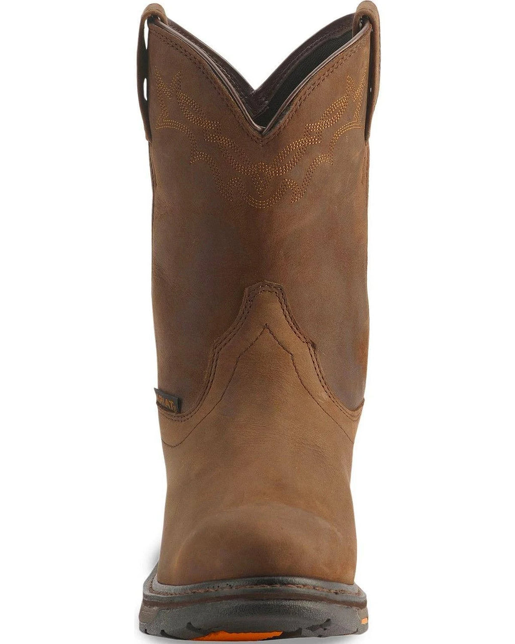 Brown Pull-On Work Boots D33040