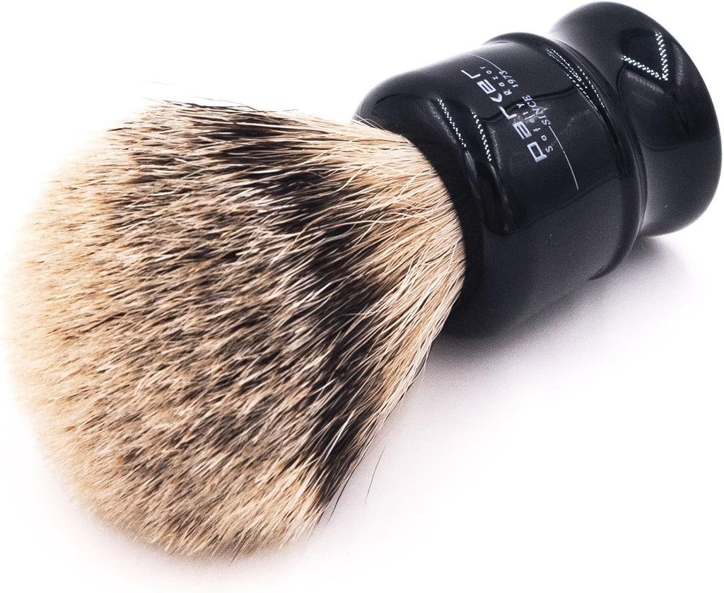 100% Silvertip Travel Shave Brush with Case, Black, Pack of 2 E88232