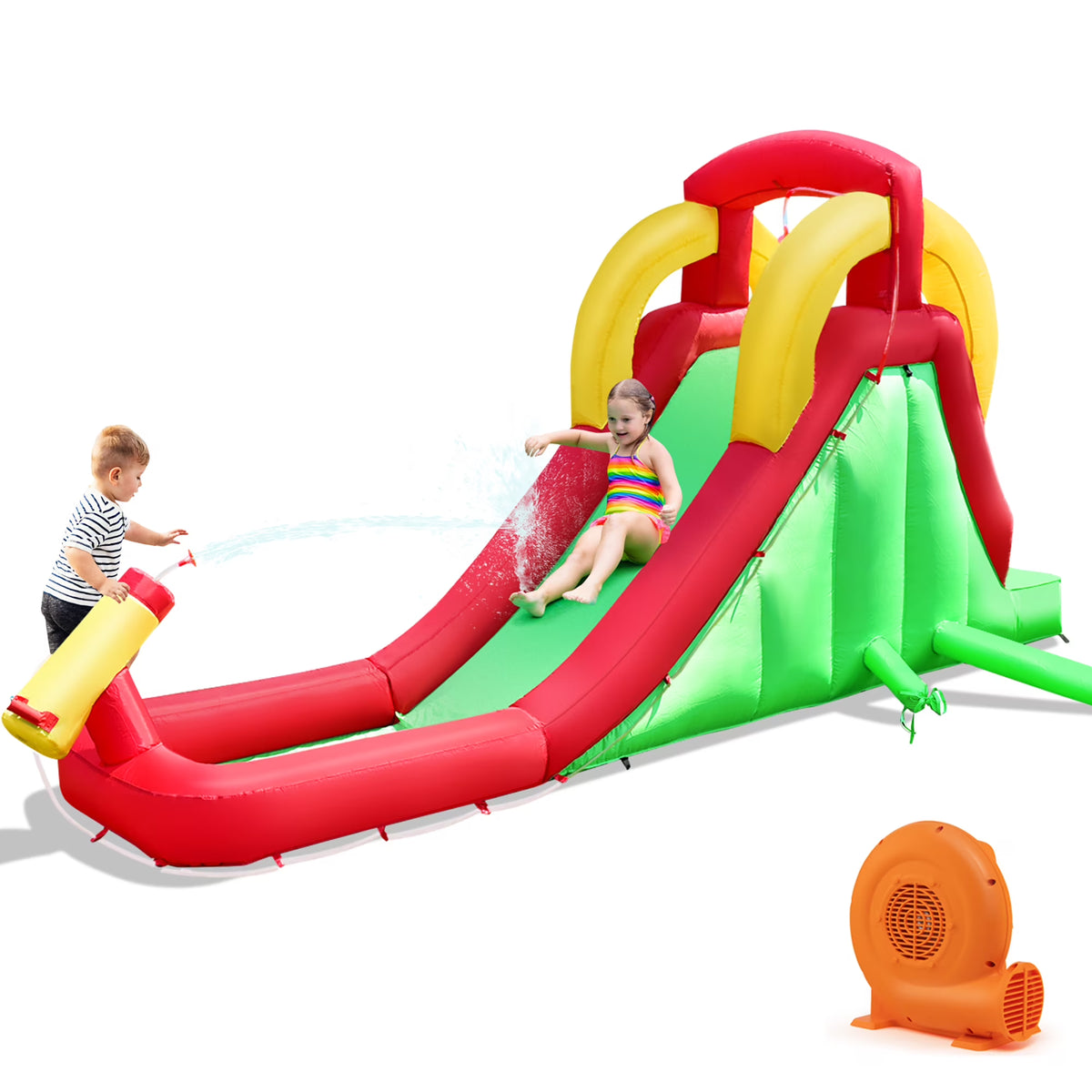 Inflatable Water Slide Bounce House with 350W Blower G498