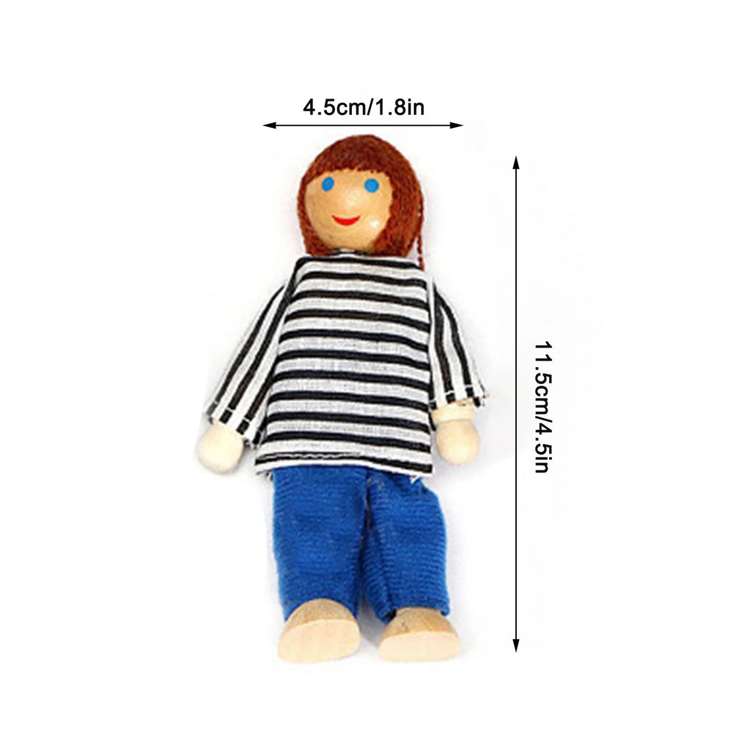 Dolls House 4 People Set Doll Toy R954