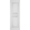 12 in. x 47 in. Primed Pine Raised Panel Shutters Pair O43372