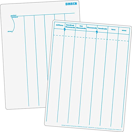 Two-Sided Dry Erase Board Set, 12” by 9” (Set of 6) U5733