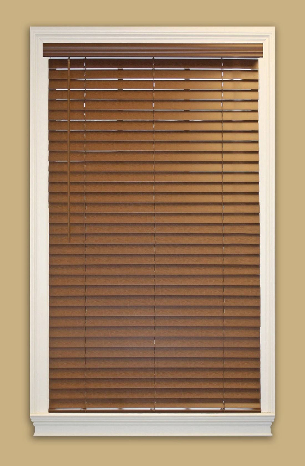 Faux Wood Room Darkening Horizontal Blinds 34.5-in x 64-in O10555