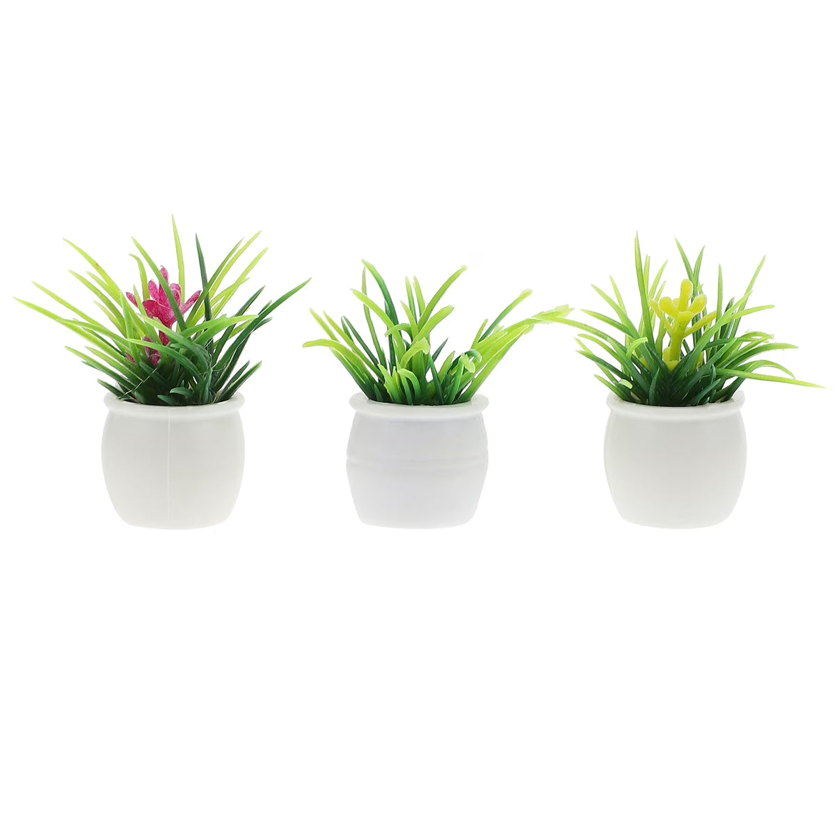 3Pcs Simulation Potted Plant Artificial Bonsai Mini House Decors H99219