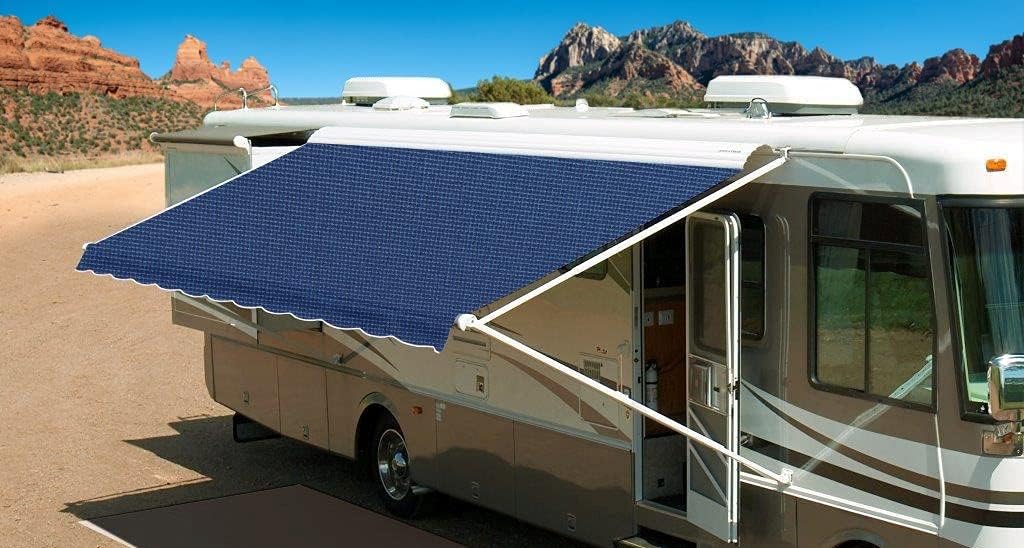RV Awning Fabric Replacement, Acrylic, Cadet Grey, 18' M120
