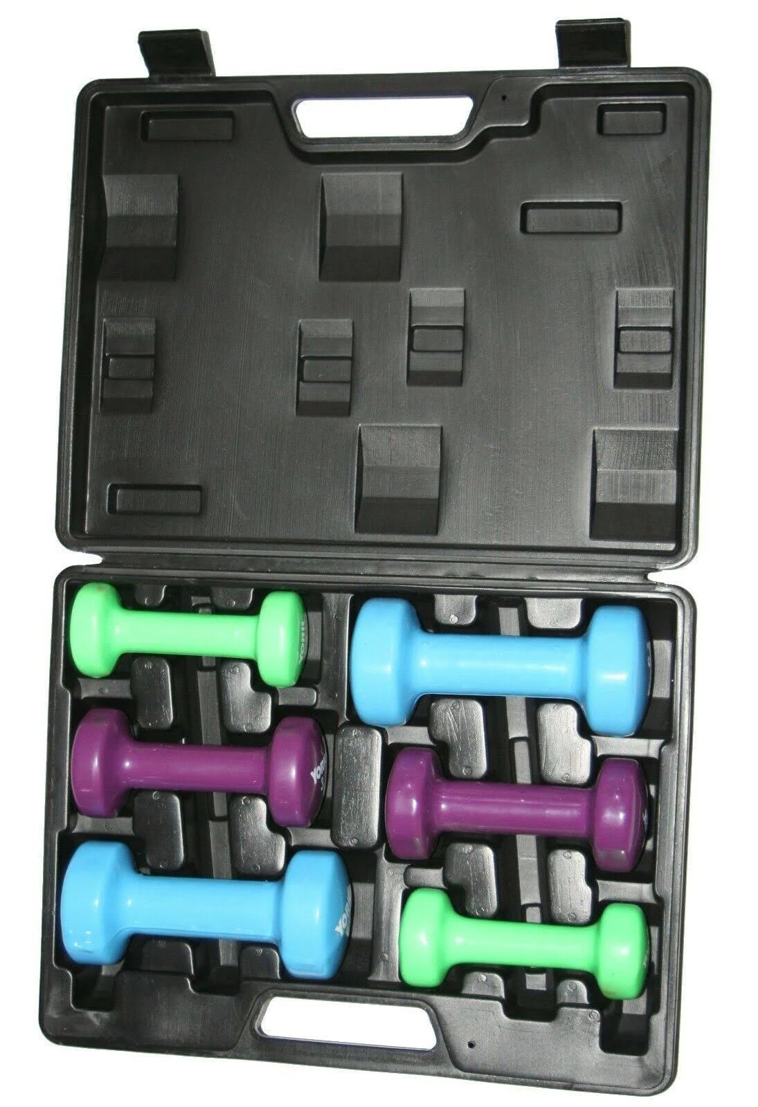 20 Pound Set of Vinyl Coated Barbells in Plastic Carrying Case Z1209
