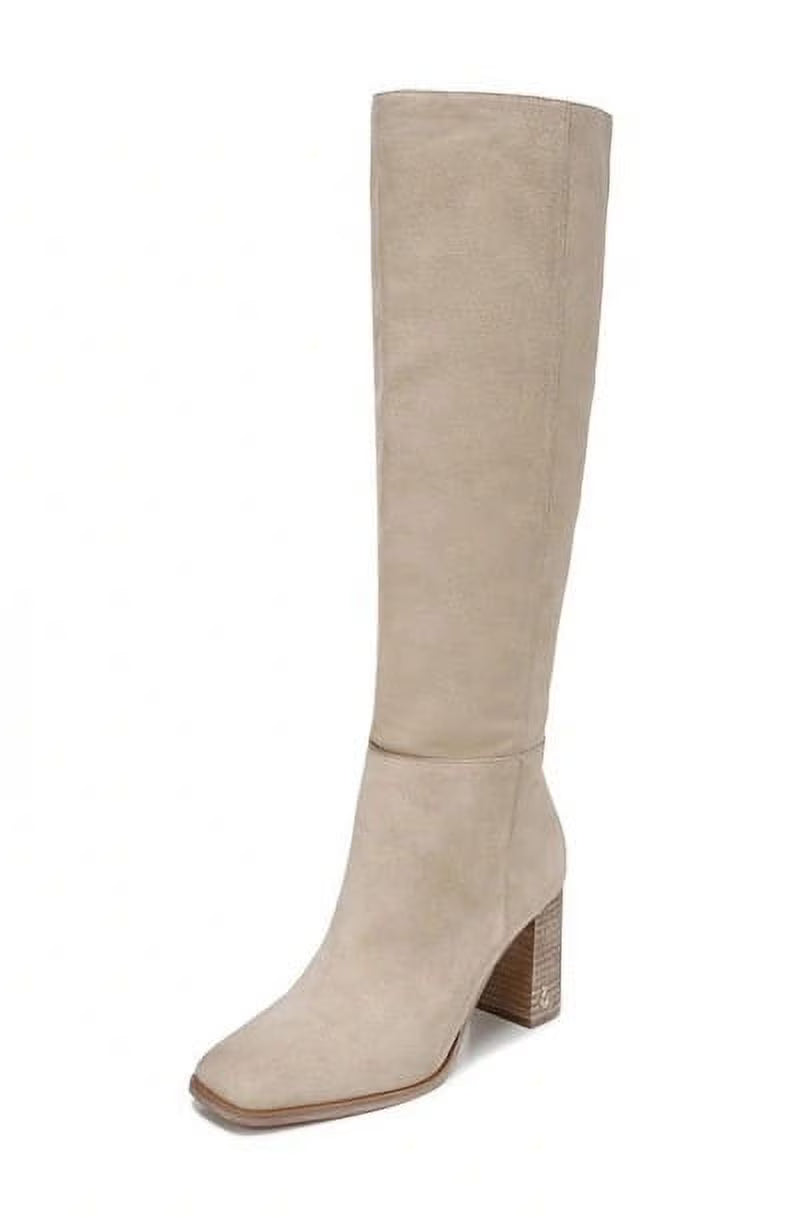 Sesame Squared Toe Block Heel Knee High Boots U7167
