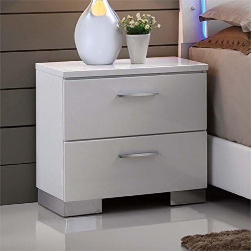 White 2 Drawer Nightstand C454469