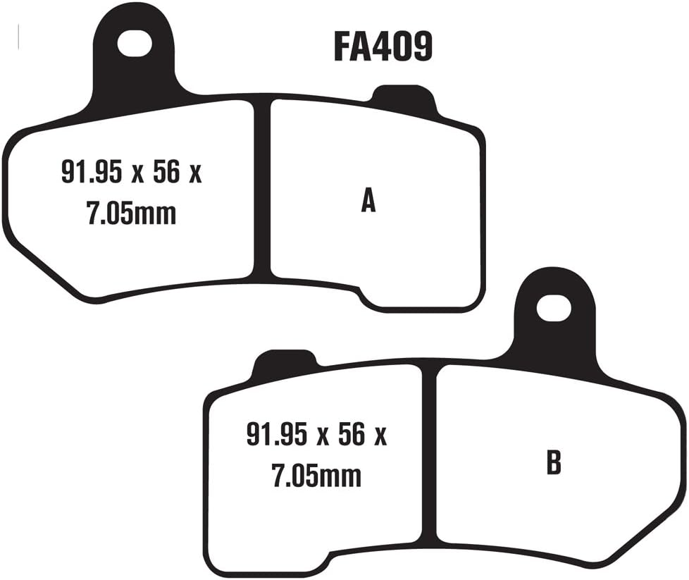 Front Double-H Sintered Brake Pad Change Kit Pack of 2 H258