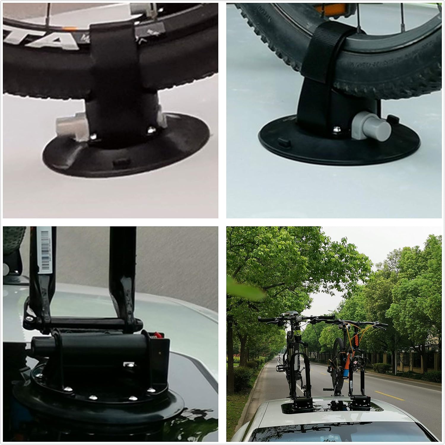 10 Vacuum Suction Cup Bike Rack for Car Roof O509586