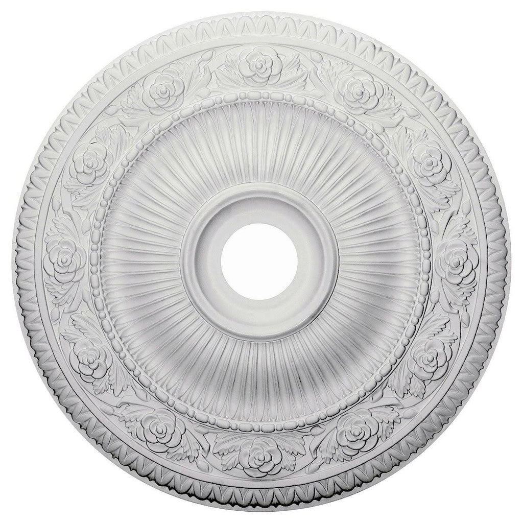 24 1/4x22OD x 3 7/8x22ID x 2x22P Hand-Painted Ceiling Medallion F335
