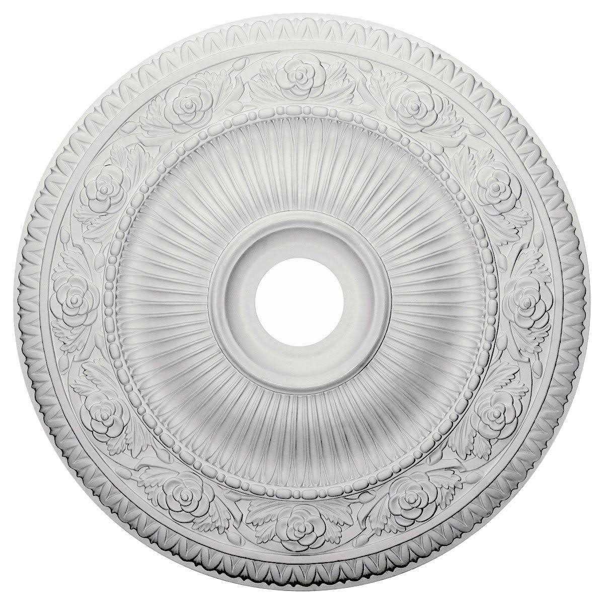 24 1/4x22OD x 3 7/8x22ID x 2x22P Hand-Painted Ceiling Medallion F335