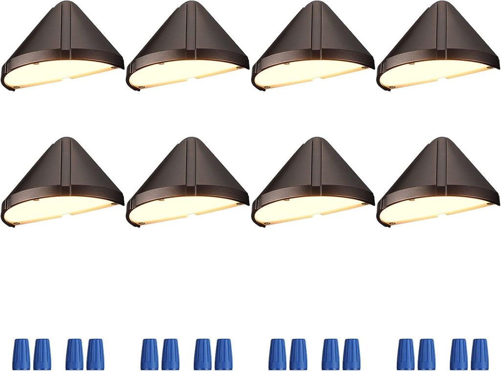 8-Pack 5W Low Voltage Deck Lights, Aluminum Housing, IP65 Waterproof X33802