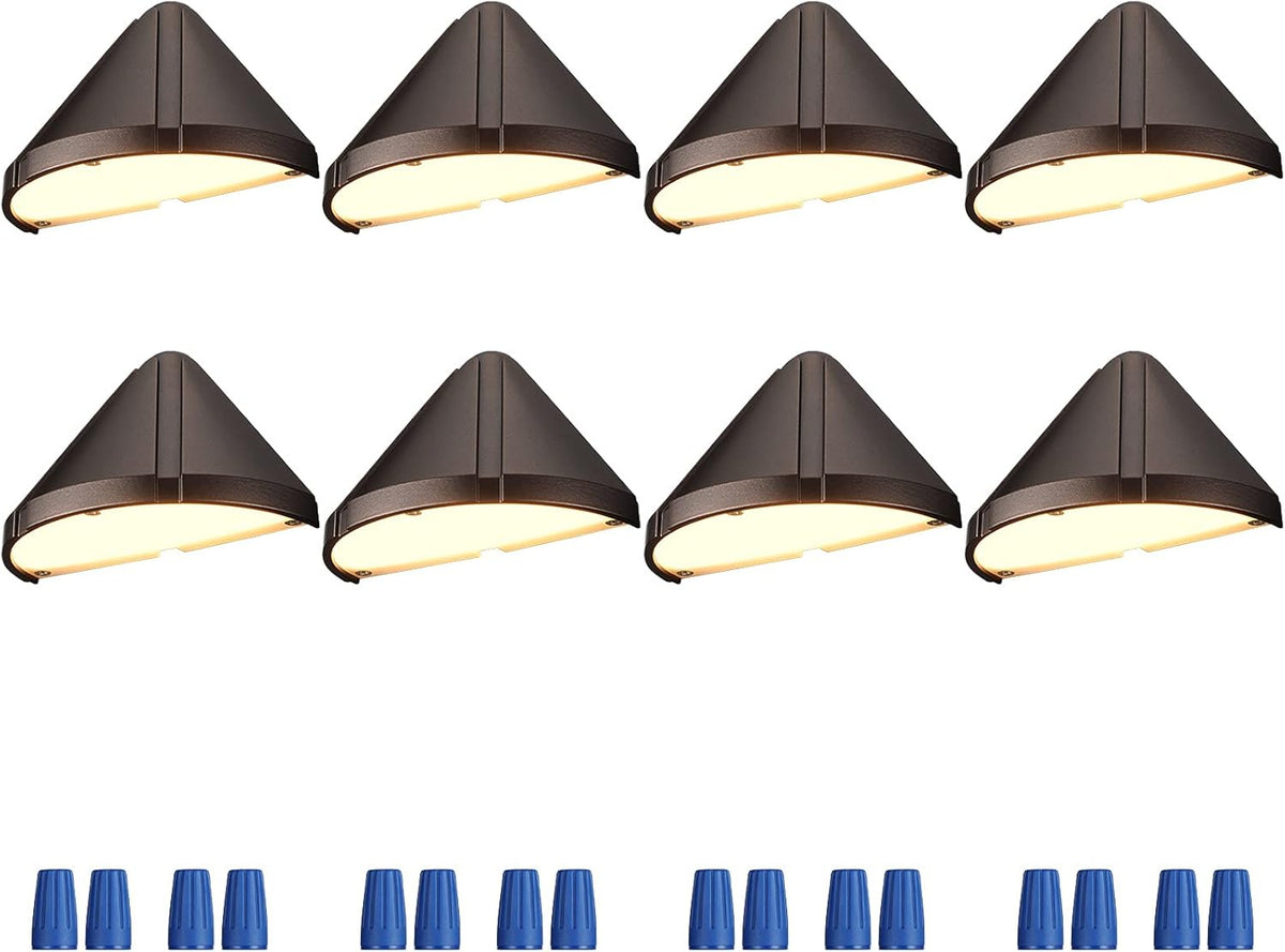 8-Pack 5W Low Voltage Deck Lights, Aluminum Housing, IP65 Waterproof X33802