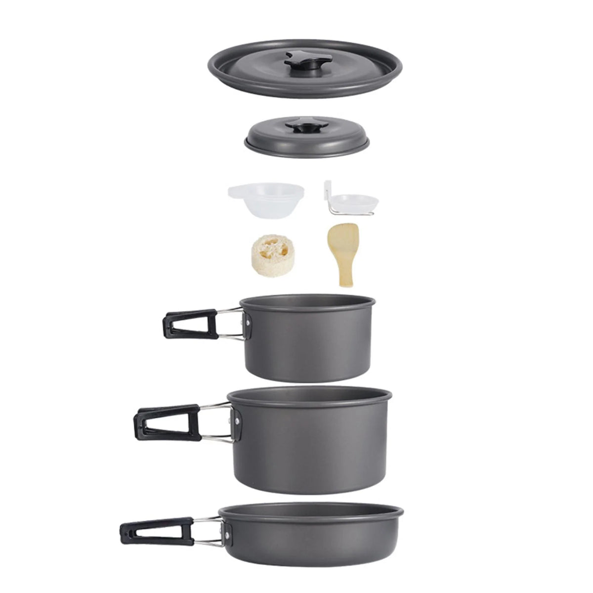 Camping Cookware Set Pot and Pan Compact Lightweight K4514
