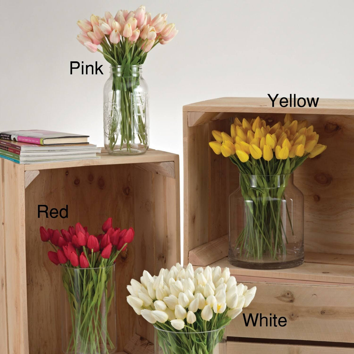 Yellow Petite Tulip 9-Piece Bunch Long Set of 12 Pcs A6593