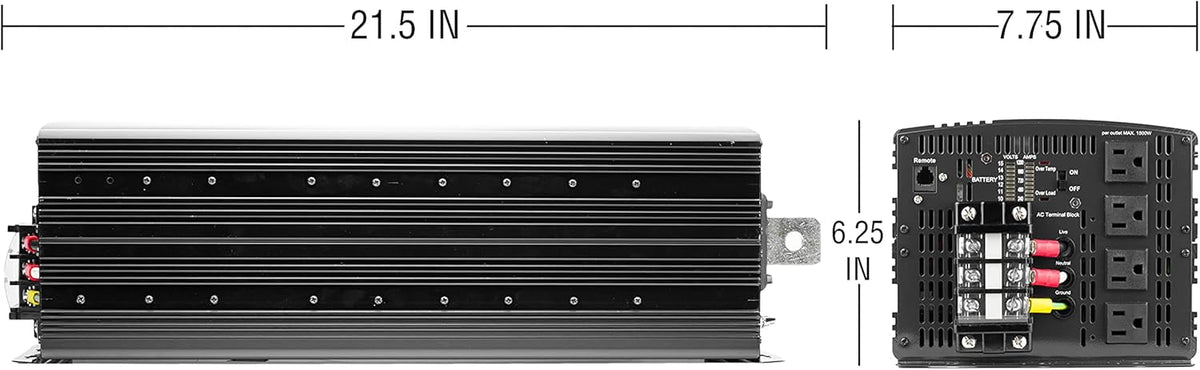 48V 10000 Watt Power Inverter Black R899241