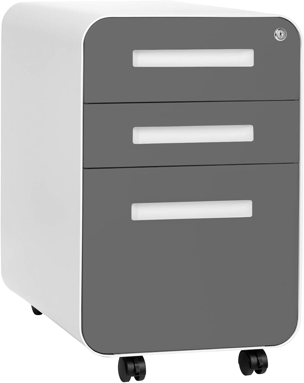 3-Drawer Mobile File Cabinet, Dark Grey A178
