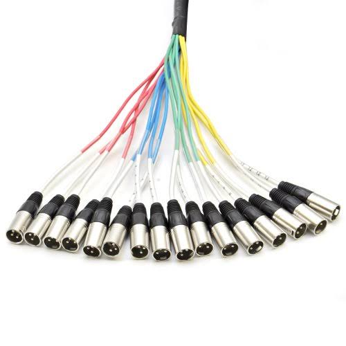 16 Channel 20 ft XLR Male to 1/4 in TRS Snake Cable B330774