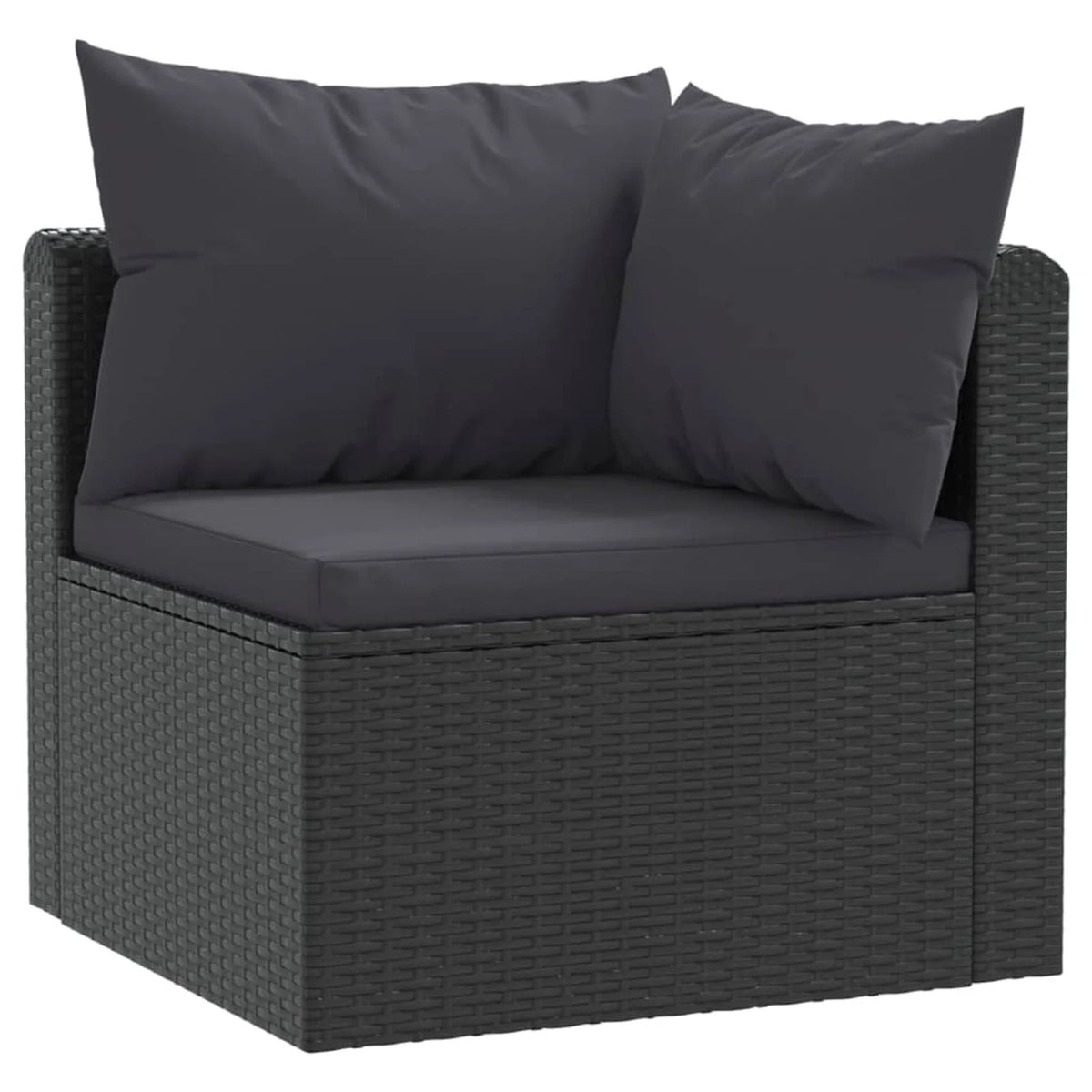 3 Piece Poly Rattan Patio Sofa Set with Cushions E962