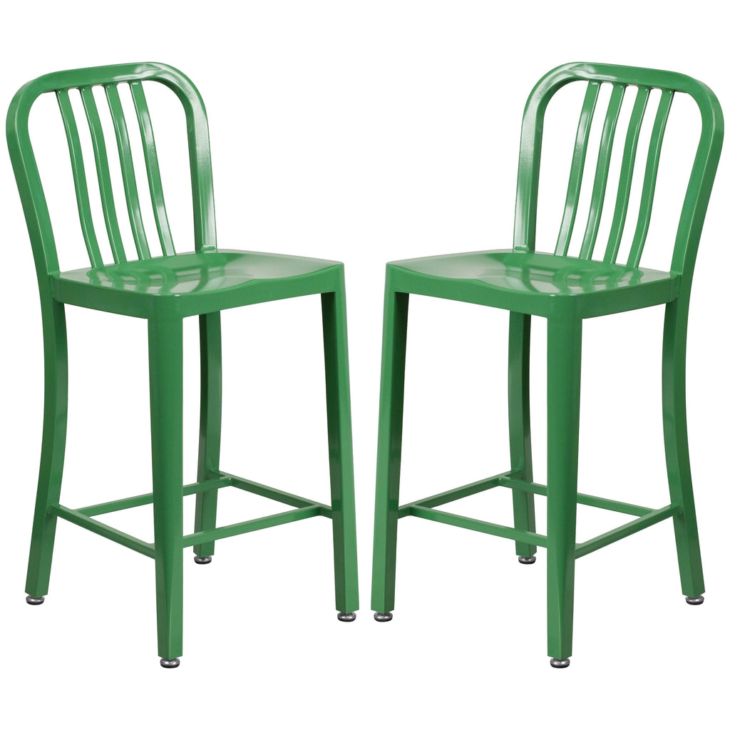 Green Metal Counter Stools R9932