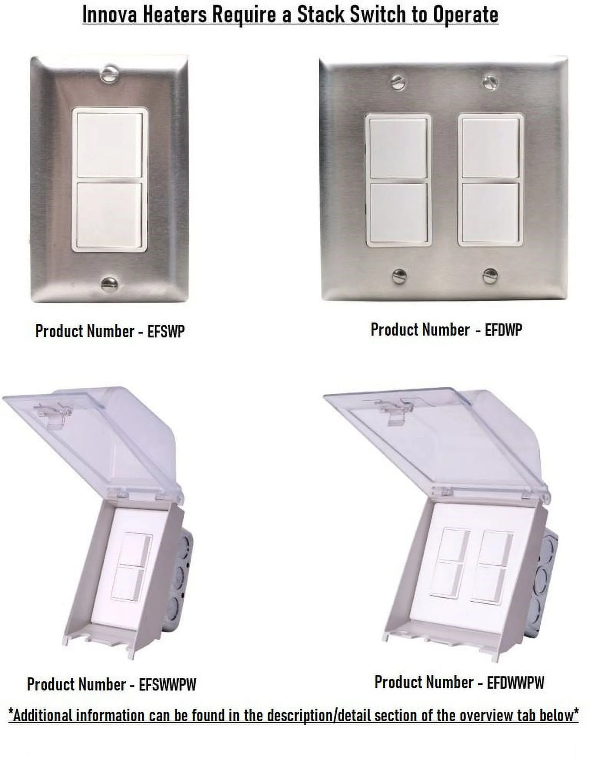 Black Finish Outdoor Wall Mount Electric Heater V136428