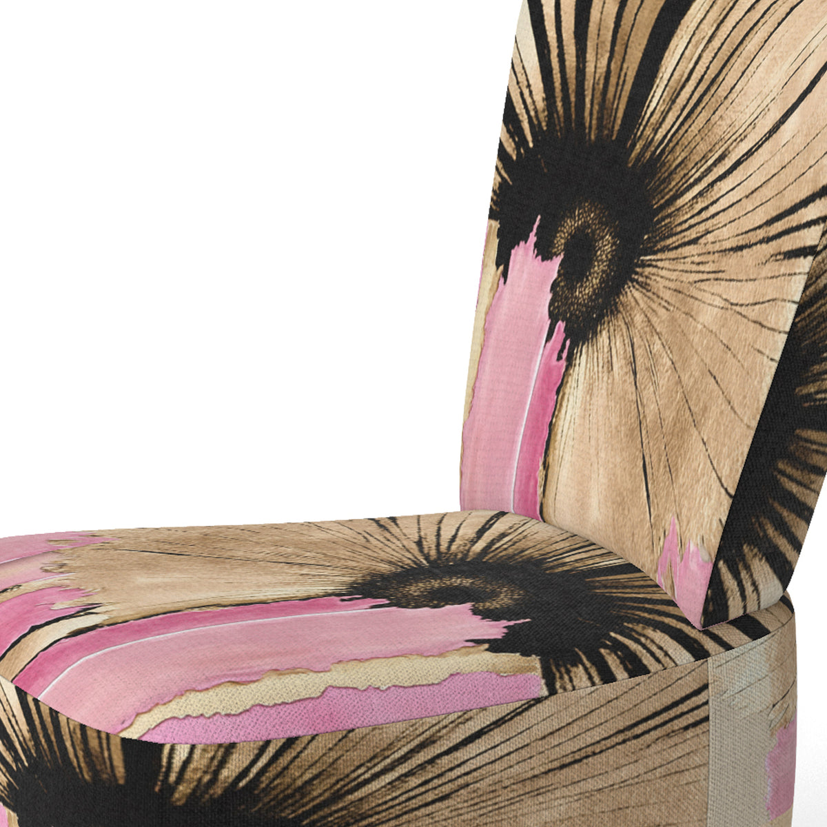 Pink Gerbera Flower Upholstered Floral Accent Chair G5716